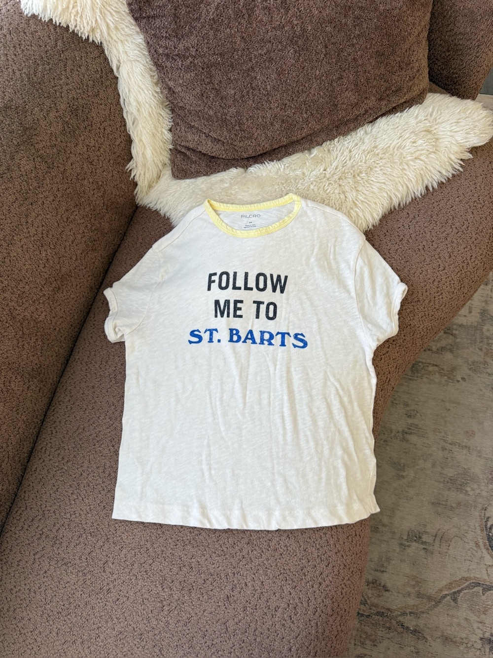 Anthropologie Pilcro Graphic Ringer Tee